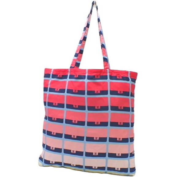 Chanel Matelasse Nylon Bag Mark Bag Tote Navy Coco Eco - Picture 1 of 7